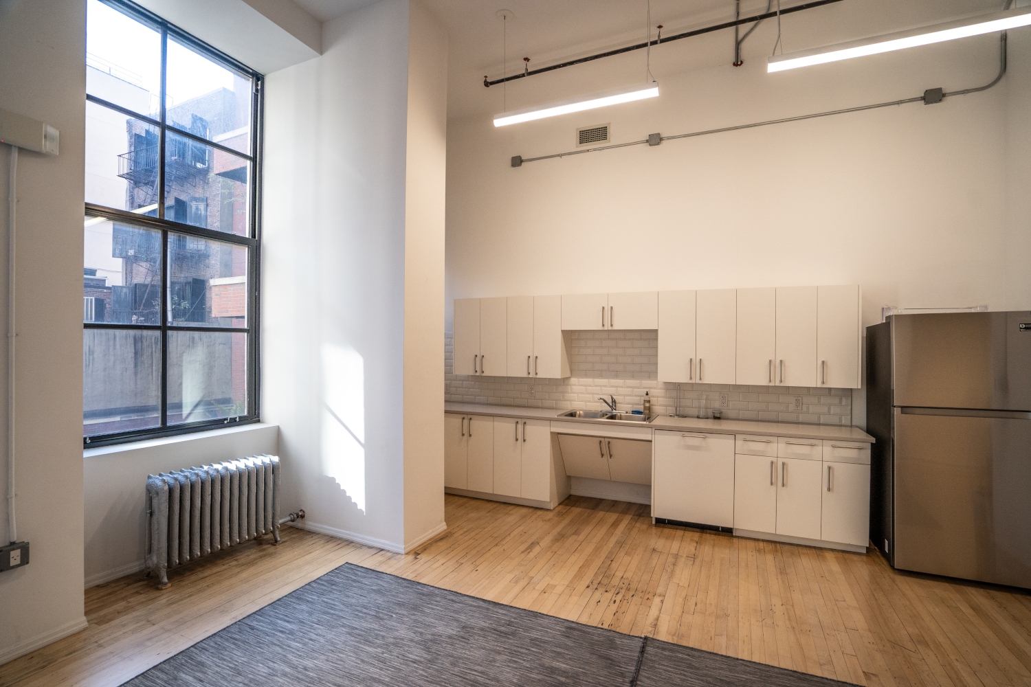 Modern kitchen cabinets with sleek design in a Manhattan apartment